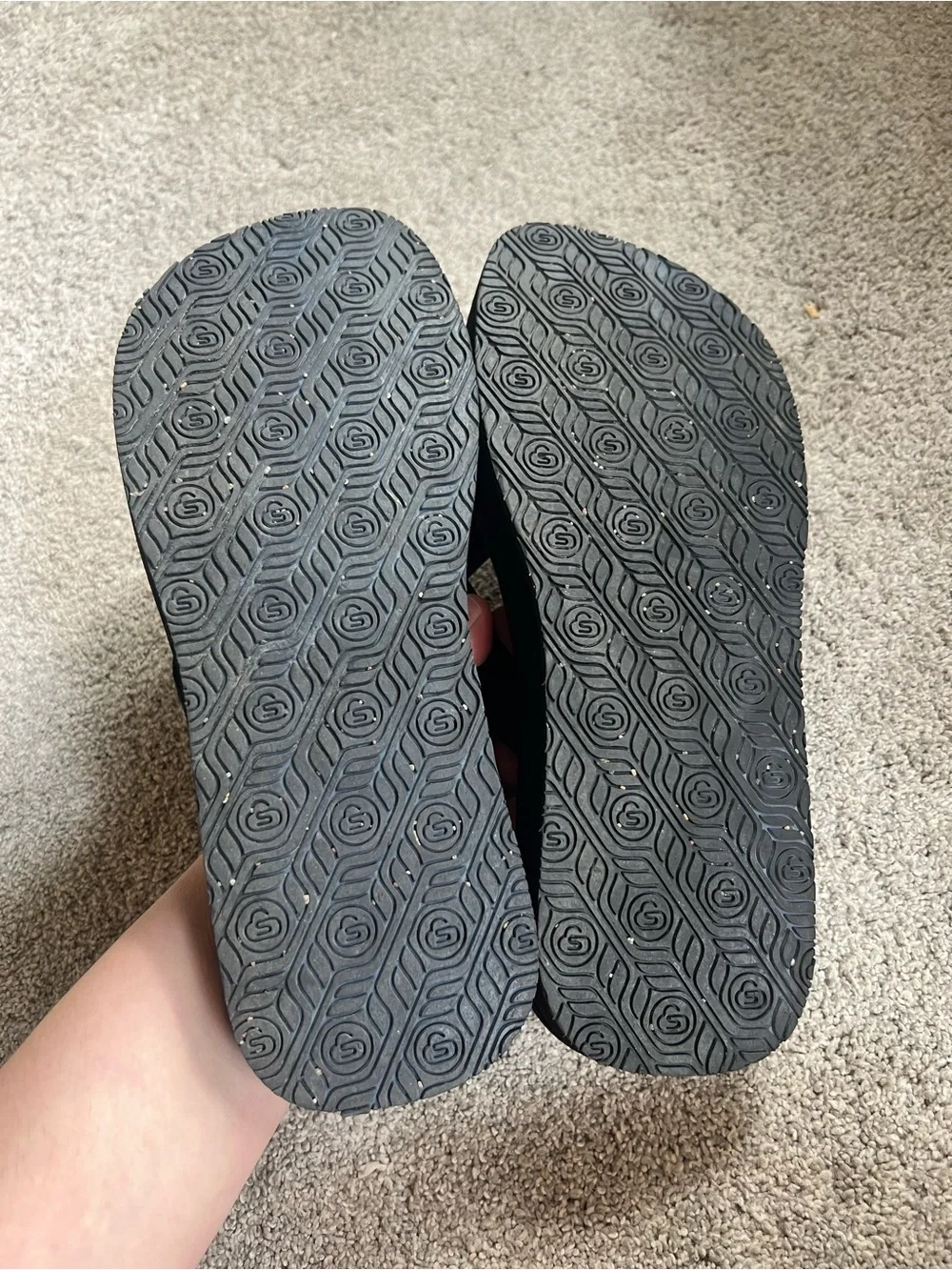 The Healing Sole Original Flip Flop Women's 13 Mens 11.5 Black Thong Sandals